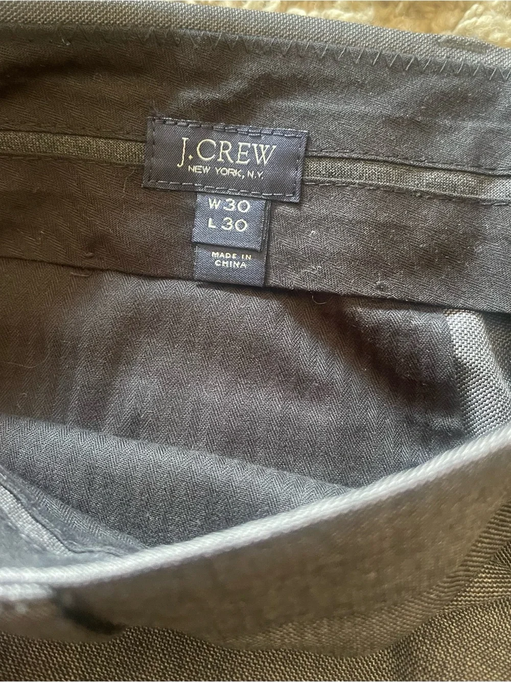 J.Crew Ludlow Tollegno Italian Wool Dress Pants Gray 30 x 29